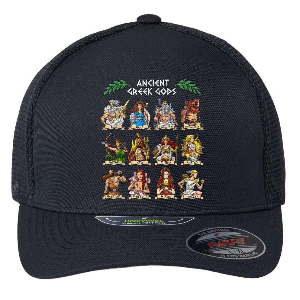 Greek Mythology Gods Ancient Greece Flexfit Unipanel Trucker Cap