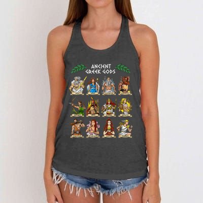 Greek Mythology Gods Ancient Greece Women's Knotted Racerback Tank