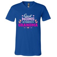 Great Moms Get Promoted To Grandma Cute Gift V-Neck T-Shirt