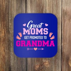 Great Moms Get Promoted To Grandma Cute Gift Coaster