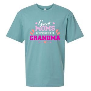 Great Moms Get Promoted To Grandma Cute Gift Sueded Cloud Jersey T-Shirt