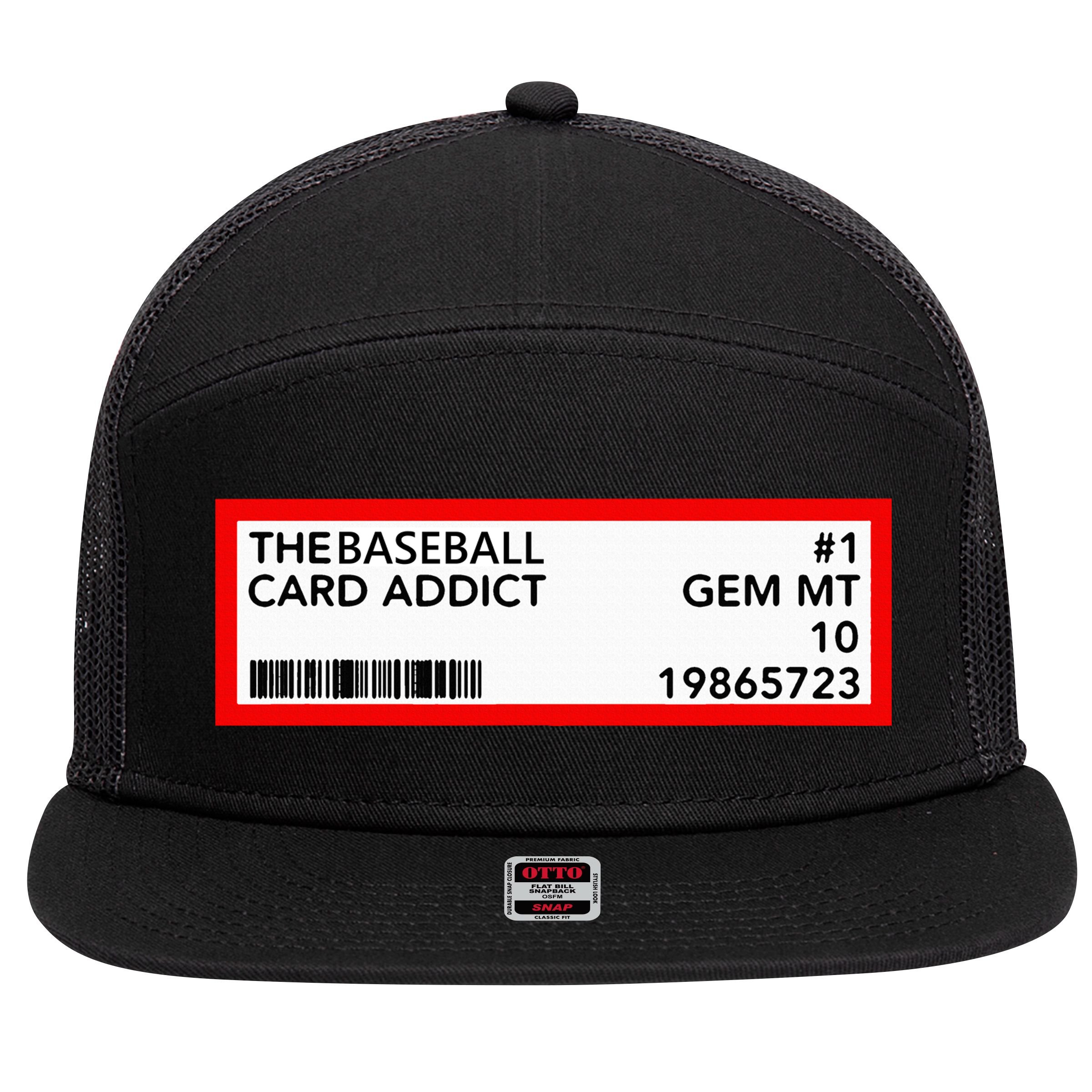 Gem Mint Graded Baseball Card Addict Grade 7 Panel Mesh Trucker Snapback Hat