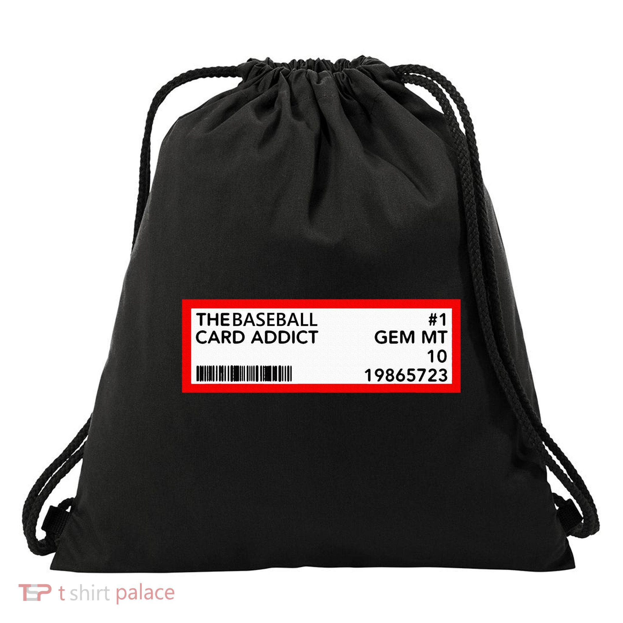 Gem Mint Graded Baseball Card Addict Grade Drawstring Bag