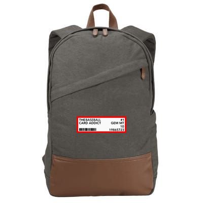 Gem Mint Graded Baseball Card Addict Grade Cotton Canvas Backpack