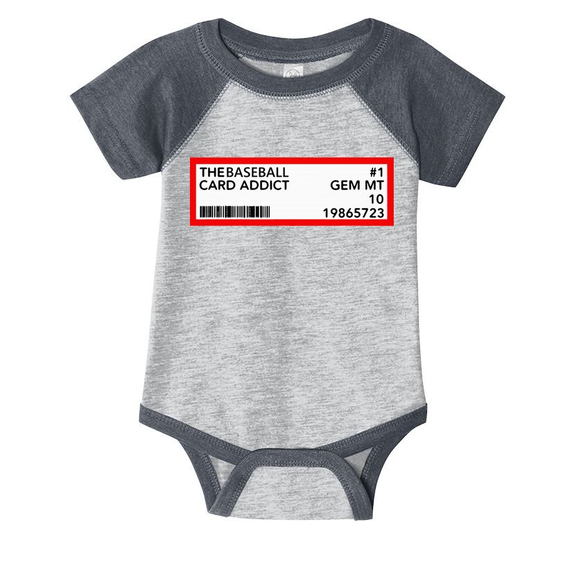 Gem Mint Graded Baseball Card Addict Grade Infant Baby Jersey Bodysuit