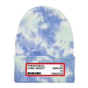 Gem Mint Graded Baseball Card Addict Grade Tie Dye 12in Knit Beanie