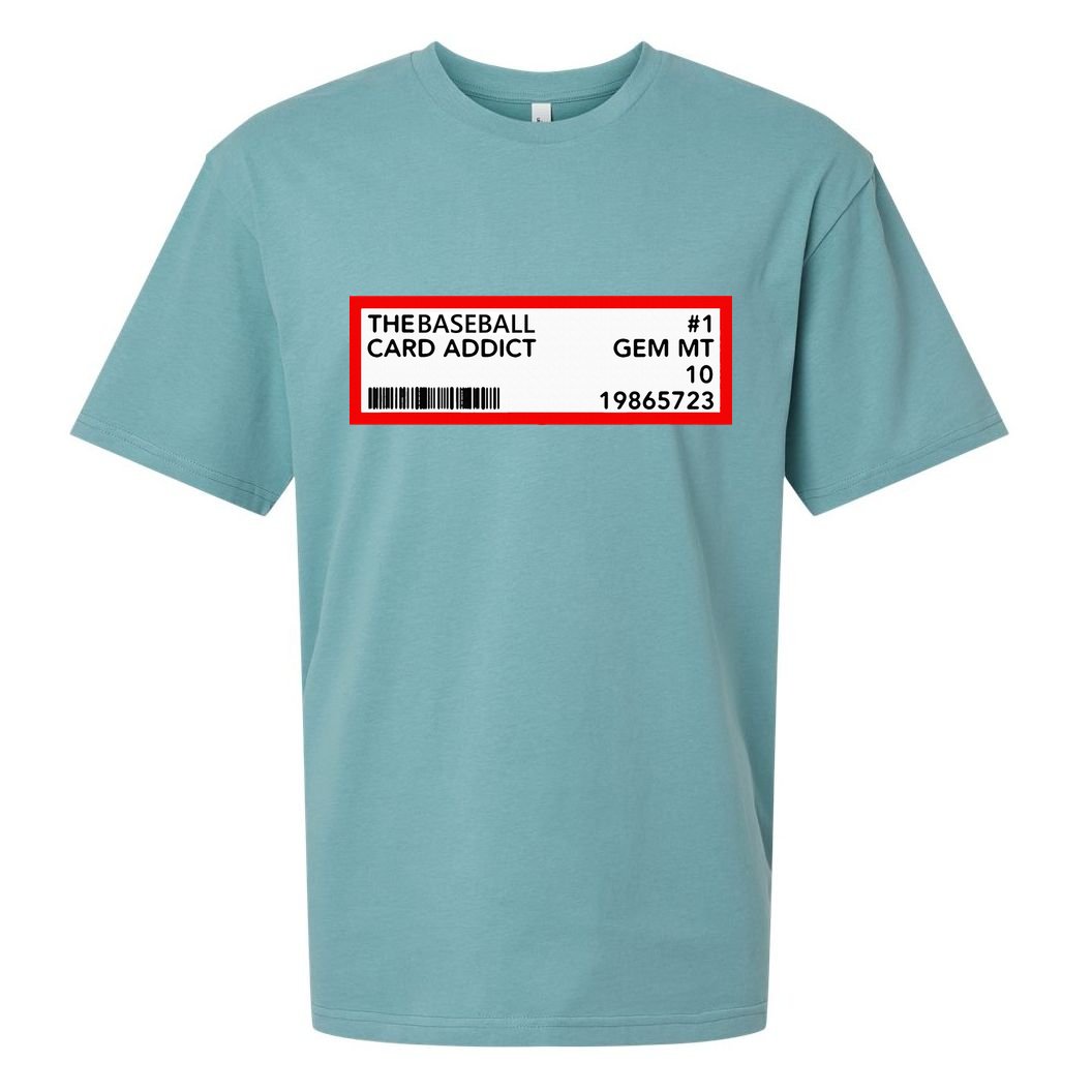 Gem Mint Graded Baseball Card Addict Grade Sueded Cloud Jersey T-Shirt
