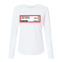 Gem Mint Graded Baseball Card Addict Grade Womens Cotton Relaxed Long Sleeve T-Shirt