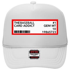 Gem Mint Graded Baseball Card Addict Grade High Crown Mesh Back Trucker Hat