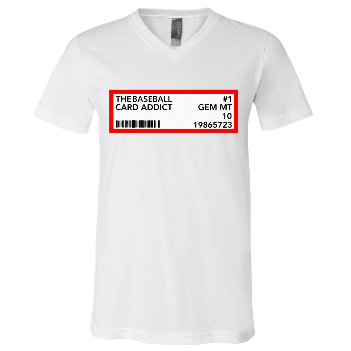 Gem Mint Graded Baseball Card Addict Grade V-Neck T-Shirt