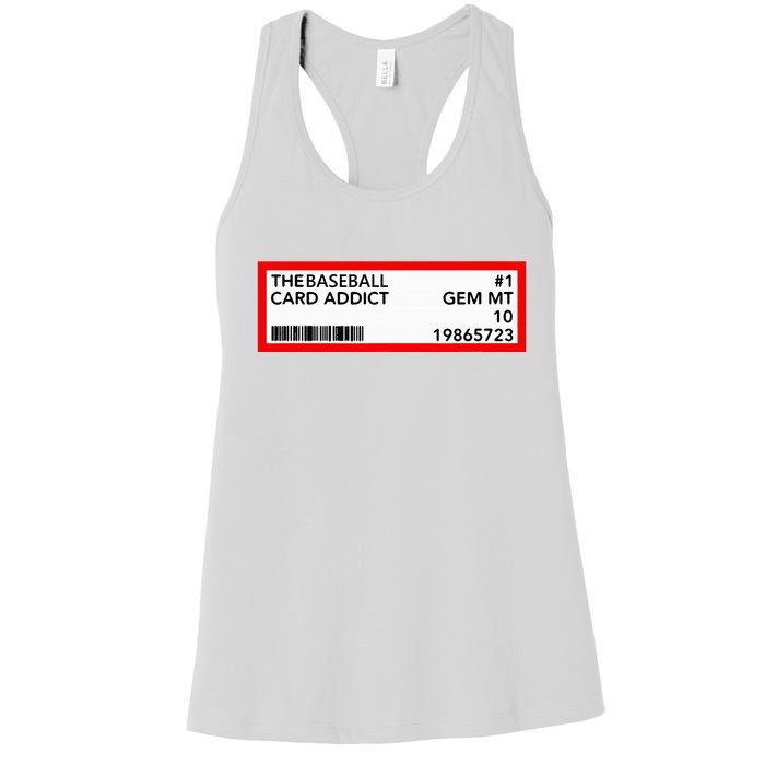 Gem Mint Graded Baseball Card Addict Grade Women's Racerback Tank