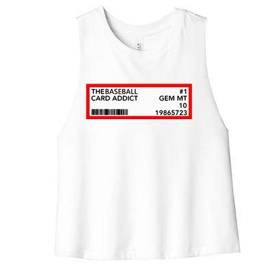 Gem Mint Graded Baseball Card Addict Grade Women's Racerback Cropped Tank