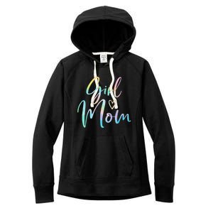 Girl Mom Gifts For Mother Mama Of Girl Tie Dye Women's Fleece Hoodie