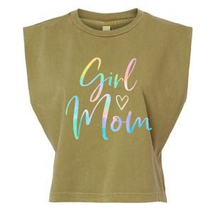 Girl Mom Gifts For Mother Mama Of Girl Tie Dye Garment-Dyed Women's Muscle Tee