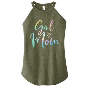 Girl Mom Gifts For Mother Mama Of Girl Tie Dye Women's Perfect Tri Rocker Tank