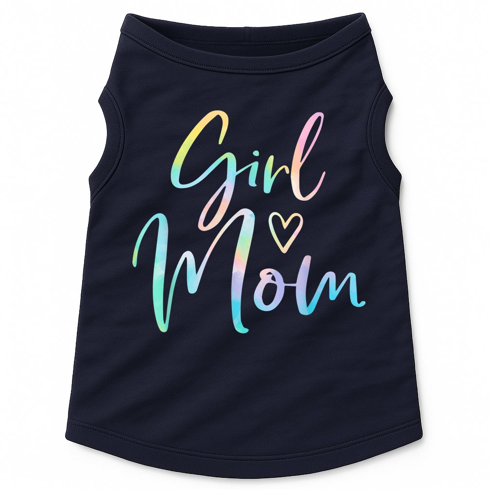 Girl Mom Gifts For Mother Mama Of Girl Tie Dye Doggie Tank