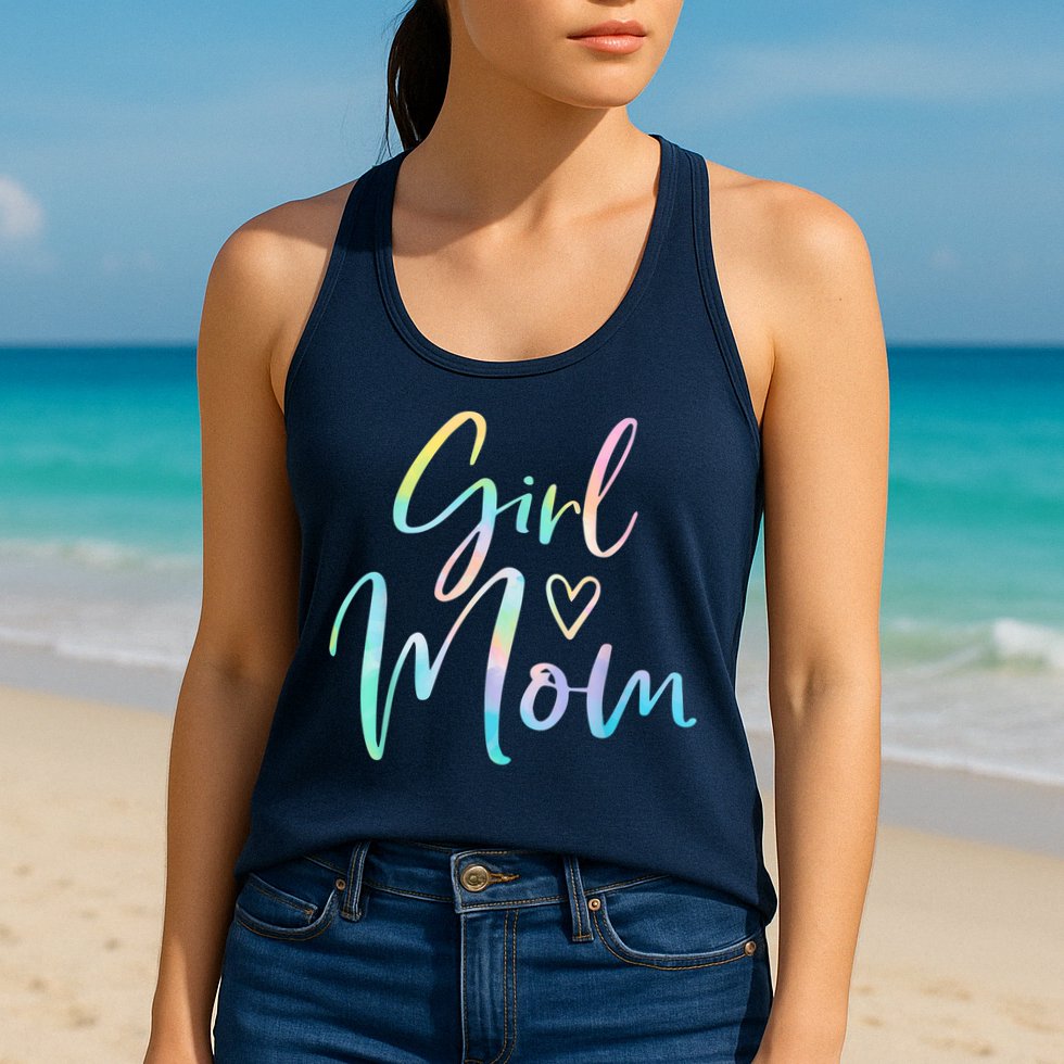 Girl Mom Gifts For Mother Mama Of Girl Tie Dye Womens Tank Top