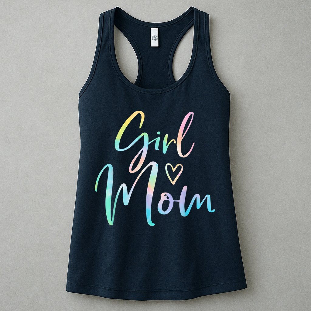 Girl Mom Gifts For Mother Mama Of Girl Tie Dye Womens Tank Top