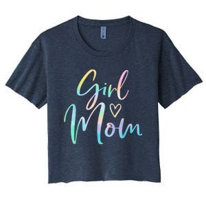 Girl Mom Gifts For Mother Mama Of Girl Tie Dye Women's Crop Top Tee