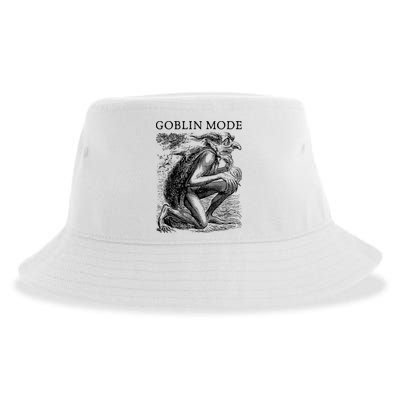 Goblin Mode Goblincore Vintage Aesthetic Funny Off Day Trend Sustainable Bucket Hat