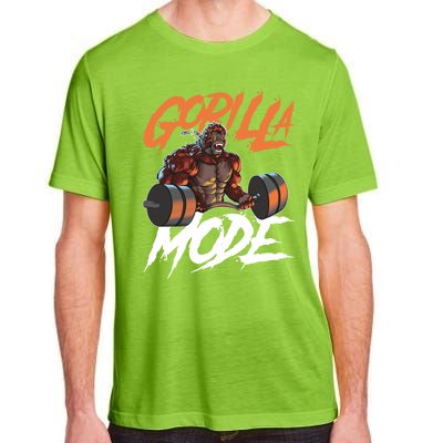 Gorilla Mode Gym Beast Workout Weights Lifting Power Gift Adult ChromaSoft Performance T-Shirt