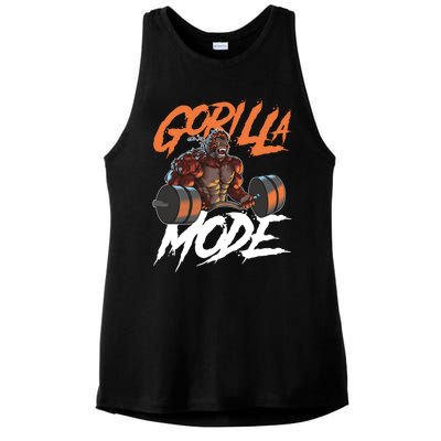 Gorilla Mode Gym Beast Workout Weights Lifting Power Gift Ladies PosiCharge Tri-Blend Wicking Tank