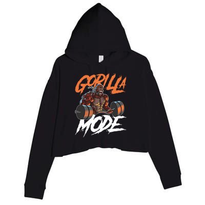 Gorilla Mode Gym Beast Workout Weights Lifting Power Gift Crop Fleece Hoodie