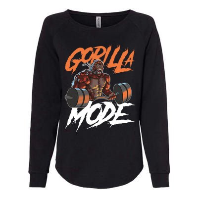 Gorilla Mode Gym Beast Workout Weights Lifting Power Gift Womens California Wash Sweatshirt