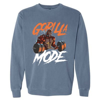 Gorilla Mode Gym Beast Workout Weights Lifting Power Gift Garment-Dyed Sweatshirt