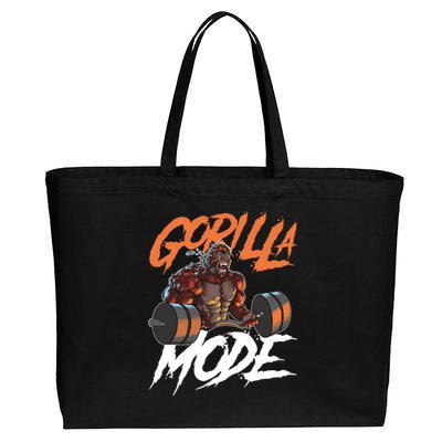 Gorilla Mode Gym Beast Workout Weights Lifting Power Gift Cotton Canvas Jumbo Tote