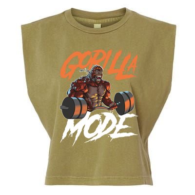 Gorilla Mode Gym Beast Workout Weights Lifting Power Gift Garment-Dyed Women's Muscle Tee