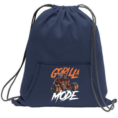 Gorilla Mode Gym Beast Workout Weights Lifting Power Gift Sweatshirt Cinch Pack Bag