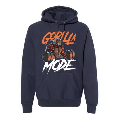 Gorilla Mode Gym Beast Workout Weights Lifting Power Gift Premium Hoodie