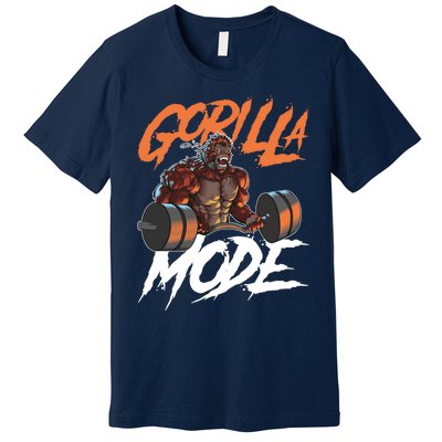 Gorilla Mode Gym Beast Workout Weights Lifting Power Gift Premium T-Shirt