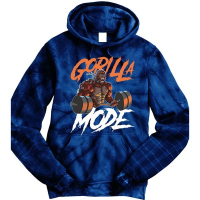 Gorilla Mode Gym Beast Workout Weights Lifting Power Gift Tie Dye Hoodie