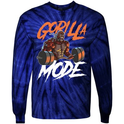 Gorilla Mode Gym Beast Workout Weights Lifting Power Gift Tie-Dye Long Sleeve Shirt