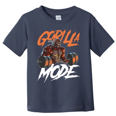 Gorilla Mode Gym Beast Workout Weights Lifting Power Gift Toddler T-Shirt