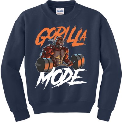 Gorilla Mode Gym Beast Workout Weights Lifting Power Gift Kids Sweatshirt