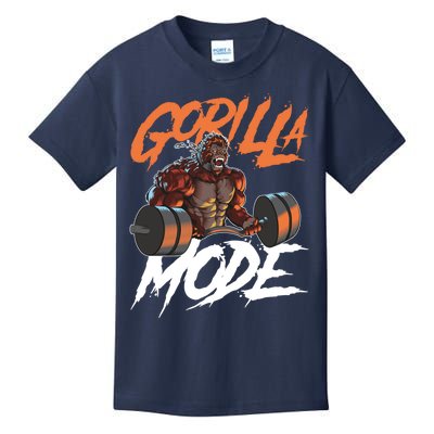 Gorilla Mode Gym Beast Workout Weights Lifting Power Gift Kids T-Shirt