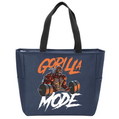 Gorilla Mode Gym Beast Workout Weights Lifting Power Gift Zip Tote Bag