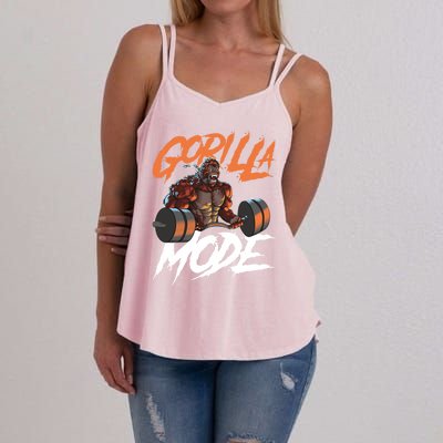 Gorilla Mode Gym Beast Workout Weights Lifting Power Gift Women's Strappy Tank