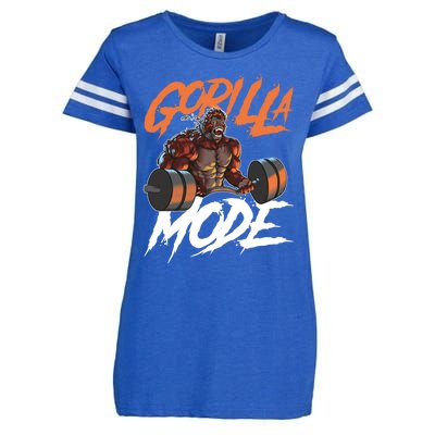 Gorilla Mode Gym Beast Workout Weights Lifting Power Gift Enza Ladies Jersey Football T-Shirt