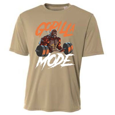 Gorilla Mode Gym Beast Workout Weights Lifting Power Gift Cooling Performance Crew T-Shirt