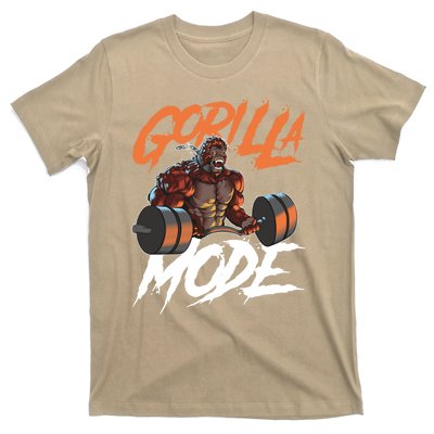 Gorilla Mode Gym Beast Workout Weights Lifting Power Gift T-Shirt