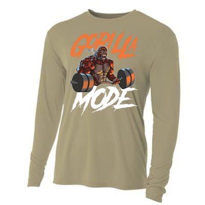 Gorilla Mode Gym Beast Workout Weights Lifting Power Gift Cooling Performance Long Sleeve Crew