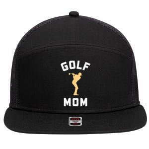 Golf Mom Gift 7 Panel Mesh Trucker Snapback Hat