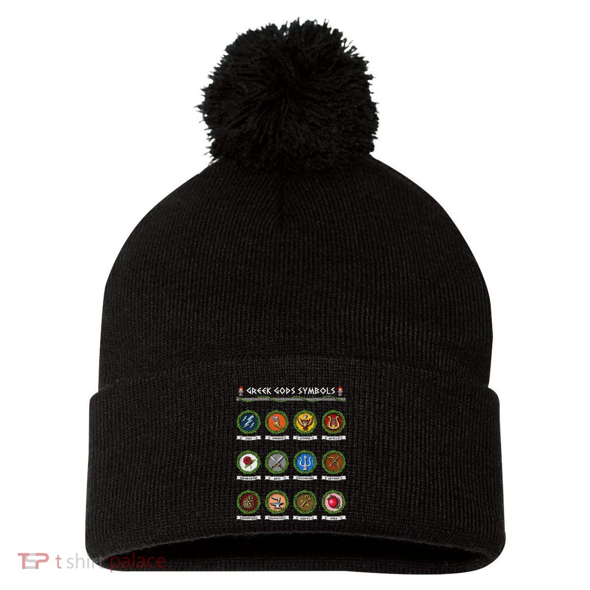 Greek Mythology Gods Symbols Ancient Greece Goddesses Pom Pom 12in Knit Beanie