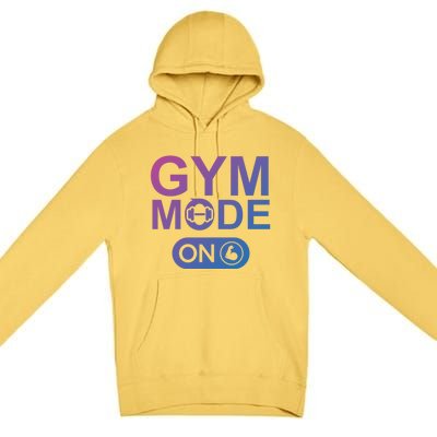 Gym Mode Gift That Says Gym Mode On Beast Gym Mode Gift Premium Pullover Hoodie