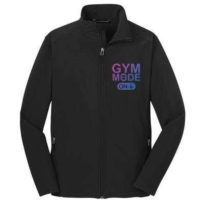 Gym Mode Gift That Says Gym Mode On Beast Gym Mode Gift Core Soft Shell Jacket