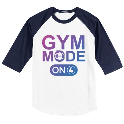 Gym Mode Gift That Says Gym Mode On Beast Gym Mode Gift Baseball Sleeve Shirt